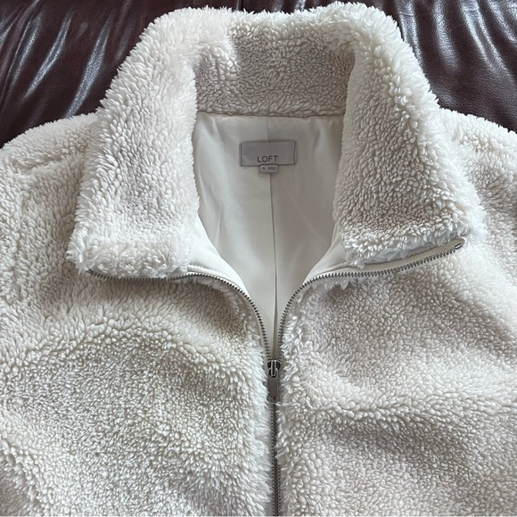 LOFT Sherpa Teddy Fleece Bomber Jacket XL - Picture 4 of 7